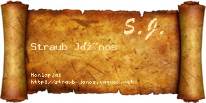 Straub János névjegykártya